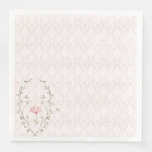 Schöne Blumen Serviette (Vorderseite)