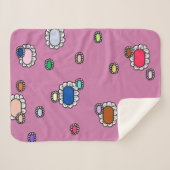 schöne Blumen Sherpadecke (Vorderseite (Horizontal))