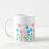 Schöne Blumen-Tasse, i-Liebe Sie Mama… Kaffeetasse (Links)