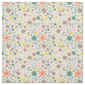Schöne Blumen und Tiere gürtelweiße Stoffe (Muster)