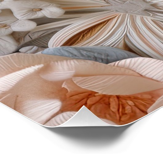 Schöne Blumen Viktorianisch Elegante Hübsche Blume Poster (Ecke)