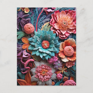 Schöne Blumen Viktorianisch Elegante Hübsche Blume Postkarte