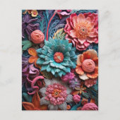 Schöne Blumen Viktorianisch Elegante Hübsche Blume Postkarte (Vorderseite)