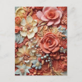 Schöne Blumen Viktorianisch Elegante Hübsche Blume Postkarte (Vorderseite)