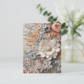 Schöne Blumen Viktorianisch Elegante Hübsche Blume Postkarte (Stehend Vorderseite)