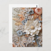 Schöne Blumen Viktorianisch Elegante Hübsche Blume Postkarte (Vorne/Hinten)