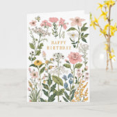 Schöne Blumen zum Geburtstag Karte (Gelbe Blume)