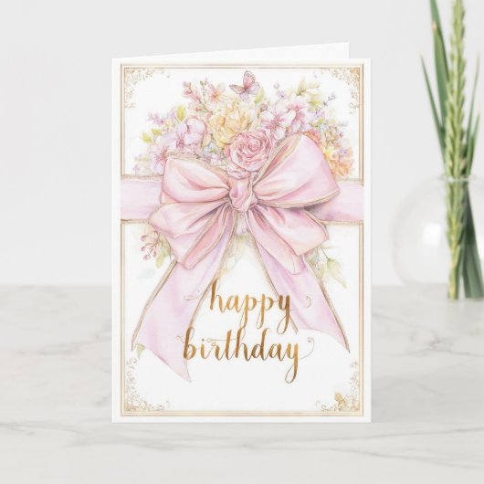 Schöne Blumen zum Geburtstag Karte (Vorderseite)