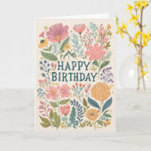 Schöne Blumen zum Geburtstag Karte (Gelbe Blume)