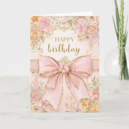 Schöne Blumen zum Geburtstag Karte (Vorderseite)