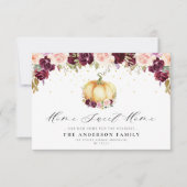 schöne Blumenankündigung mit bewegenden Erntedank Dankeskarte (Vorderseite)