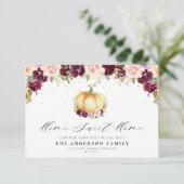 schöne Blumenankündigung mit bewegenden Erntedank Dankeskarte (Stehend Vorderseite)