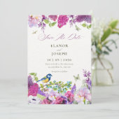 Schöne Blumenanlage Save The Date (Stehend Vorderseite)