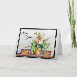 Schöne Blumenanordnung - Geburtstagskarte Karte