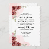 Schöne Blumenarbeit Einladungs-Card Design Einladung (Vorne/Hinten)