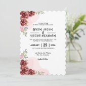 Schöne Blumenarbeit Einladungs-Card Design Einladung (Stehend Vorderseite)