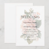 Schöne Blumenberge Elegante Hochzeit Einladung (Vorne/Hinten)