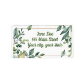 Schöne Blumenbezeichnungen Adressaufkleber (Vorne)