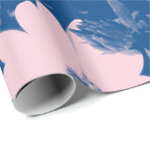 Schöne Blumenbilder auf Geschenkpapier (Rolleneckpunkt)