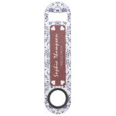 Schöne Blumenblauer Gastgeschenk Hochzeit Speed Flaschenöffner (Vorderseite)
