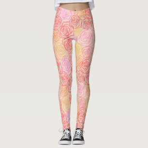 Schöne Blumenblume Kontur Leggings