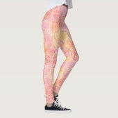 Schöne Blumenblume Kontur Leggings (Rechts)