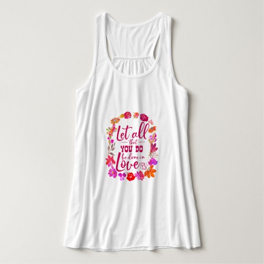 Schöne BlumenBouquet Tank Top (Design Vorderseite)