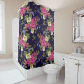 Schöne Blumendekoration, auffallend Duschvorhang (Beispiel)