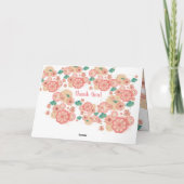 Schöne Blumendekoration Rosa Garten Blume Dankeskarte (Rückseite)