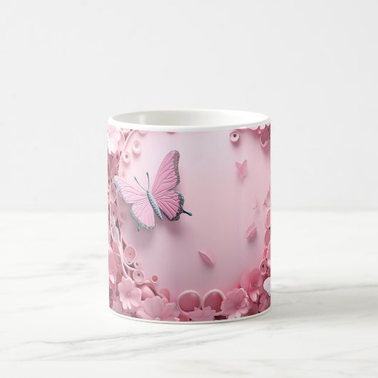 Schöne Blumendesign Coffee Tasse (Mittel)