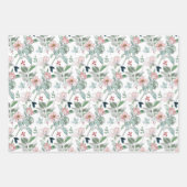 Schöne Blumendrucke Geschenkpapier Set (Vorderseite 3)