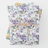 Schöne Blumendrucke Geschenkpapier Set (Beispiel)