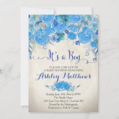 Schöne Blumendusche, Baby Einladung (Vorderseite)