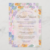 Schöne Blumendusche Einladung (Vorne/Hinten)