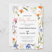 Schöne Blumendusche Einladung (Vorderseite)