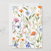 Schöne Blumendusche Einladung (Rückseite)