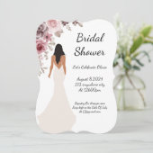 schöne Blumendusche Einladung (Stehend Vorderseite)