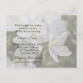 Schöne Blumendusche Einladungspostkarte (Rückseite)