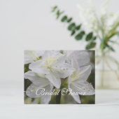 Schöne Blumendusche Einladungspostkarte (Stehend Vorderseite)