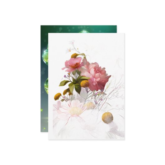 Schöne Blumeneinladung Einladung (Vorderseite/Rückseite Beispiel)