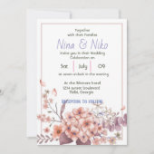 schöne Blumenempfehlung Einladung (Vorderseite)