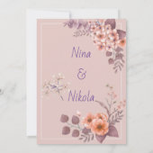 schöne Blumenempfehlung Einladung (Rückseite)