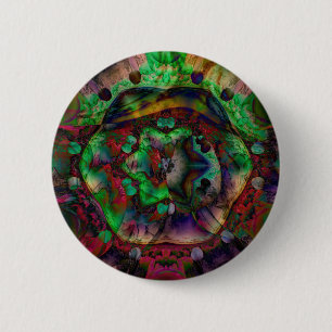 Schöne Blumenexplosion Abstrakt Button