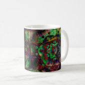 Schöne Blumenexplosion Abstrakt Kaffeetasse (VorderseiteRechts)