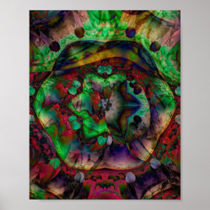 Schöne Blumenexplosion Abstrakt Poster
