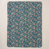 Schöne, blumenfarbene Blume Blauer Hintergrund Sherpadecke (Vorderseite)