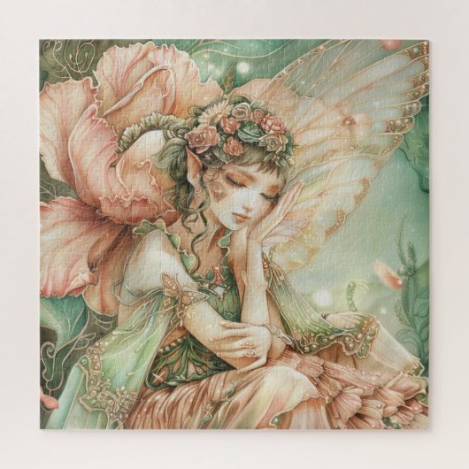 Schöne Blumenfee Puzzle (Vertikal)