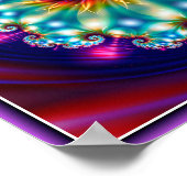 Schöne Blumenfraktale Poster (Ecke)