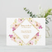 Schöne Blumenfrühlings-Party Einladung (Stehend Vorderseite)