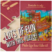 Schöne Blumengarten-Hütte mit Geburtstagwünschen Puzzle